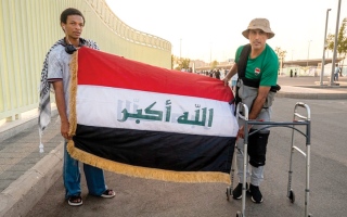 وليد العبيدي يقطع أكثر من 10 آلاف كيلومتر من تورونتو لمساندة منتخب العراق