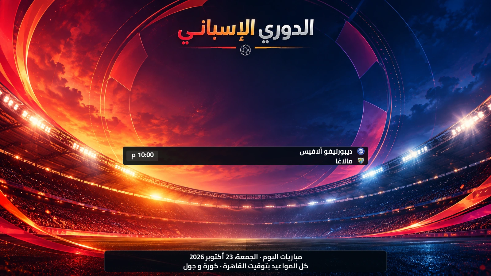 مباريات الدوري الإسباني اليوم الجمعة، 23 أكتوبر 2026 ومواعيدها بتوقيت القاهرة