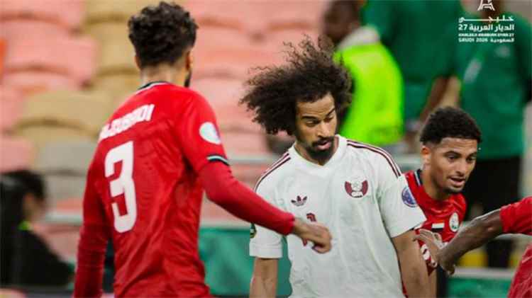قطر تهزم اليمن بهدف يوسف عبدالرزاق وتقترب من نصف نهائي خليجي 27
